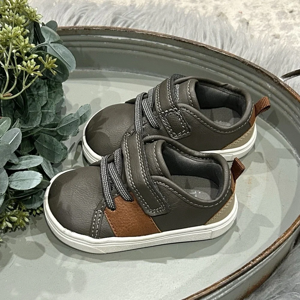 Carter's Just One You‎ Daily Slip-On Shoes Gray/Brown for Baby Toddler Size 4